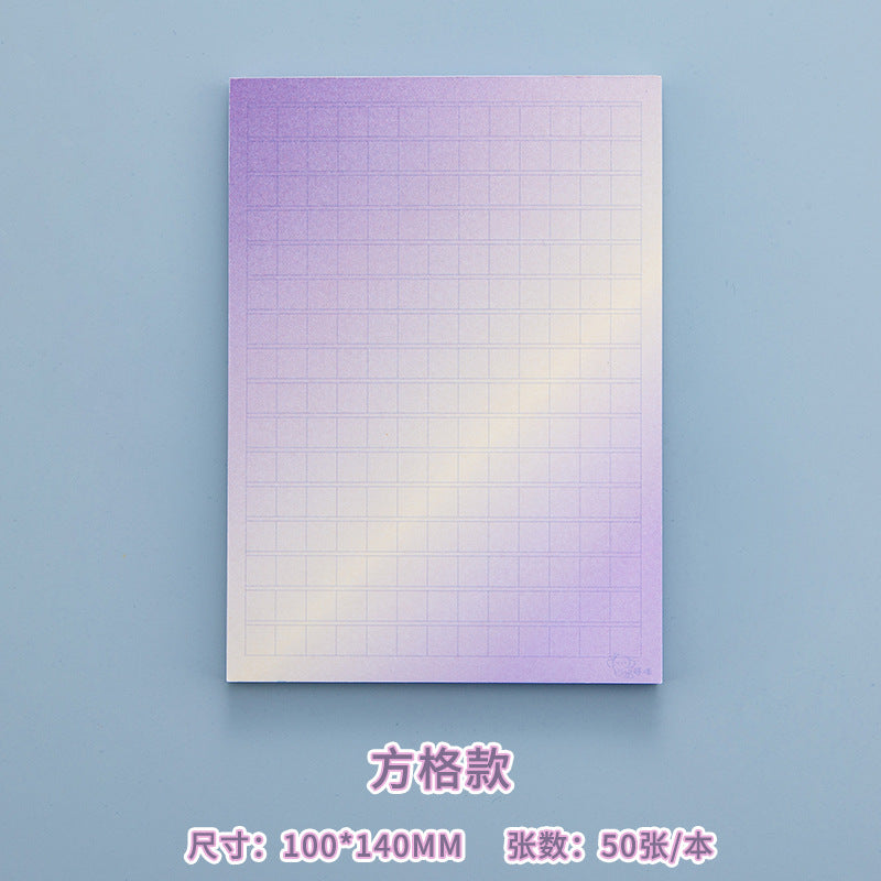 Wholesale Purple Gradient Peelable Non-Adhesive Paper Memo Pad